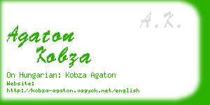 agaton kobza business card